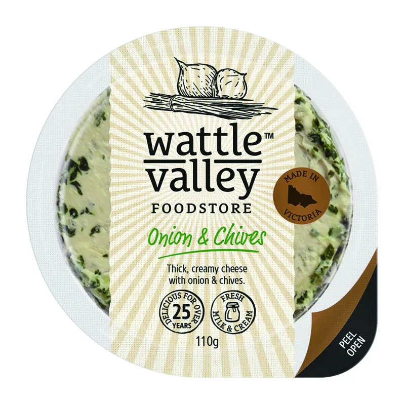 WATLE VALLEI Cream Cheese On & Chaves 100g