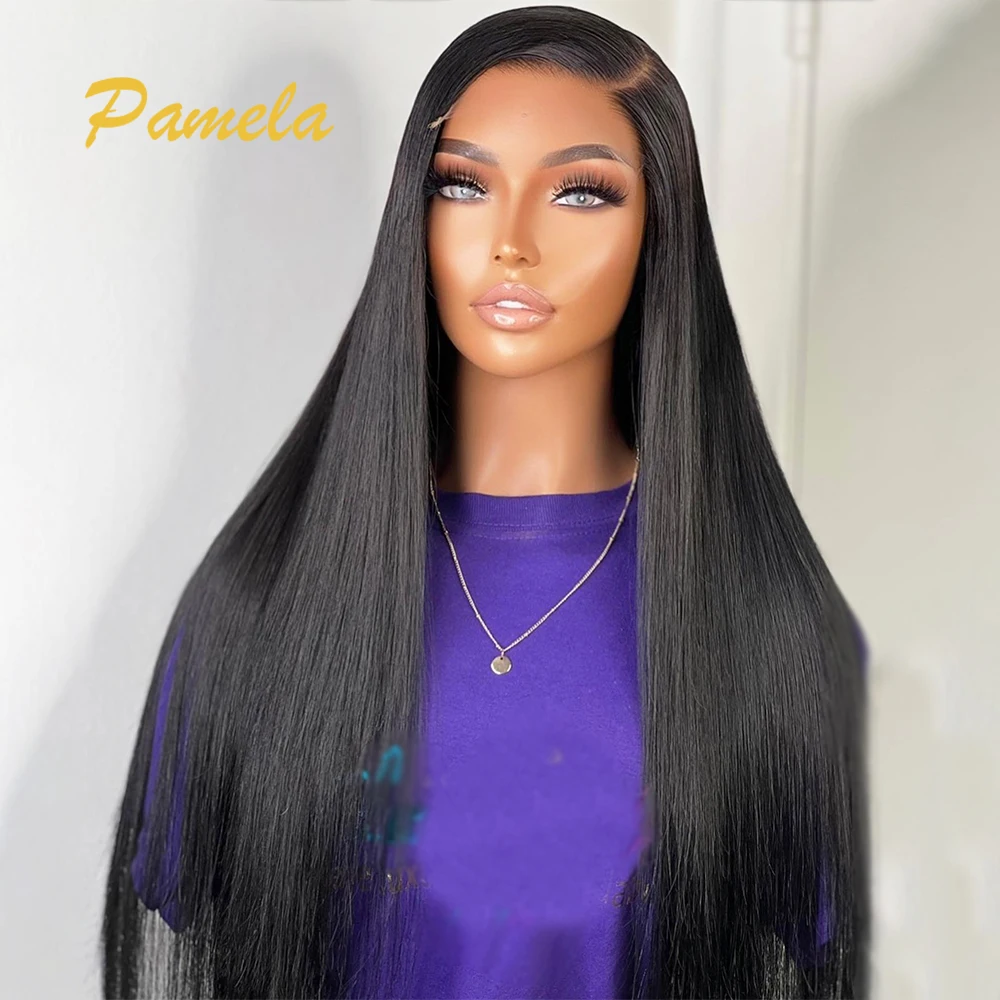 

Brazilian Bone Straight 4X4 Transparent Lace Closure Natural Wig Glueless Human Hair Lace Wig PrePlucked Ready To Wear For Women