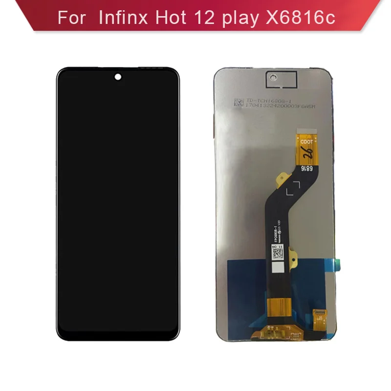 

For Infinix Hot 12 Play LCD Screen And Touch Panel Digitizer Assembly X6816 X6816C Display Complete Phone Parts