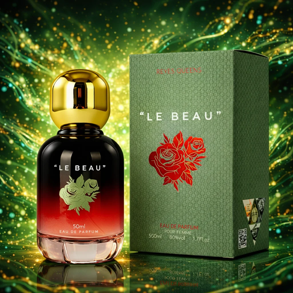 Reyes Queens - Le Beau 50 ml. Parfum féminin aux notes florales intenses, aux accords doux et à une base boisée chaleureuse.