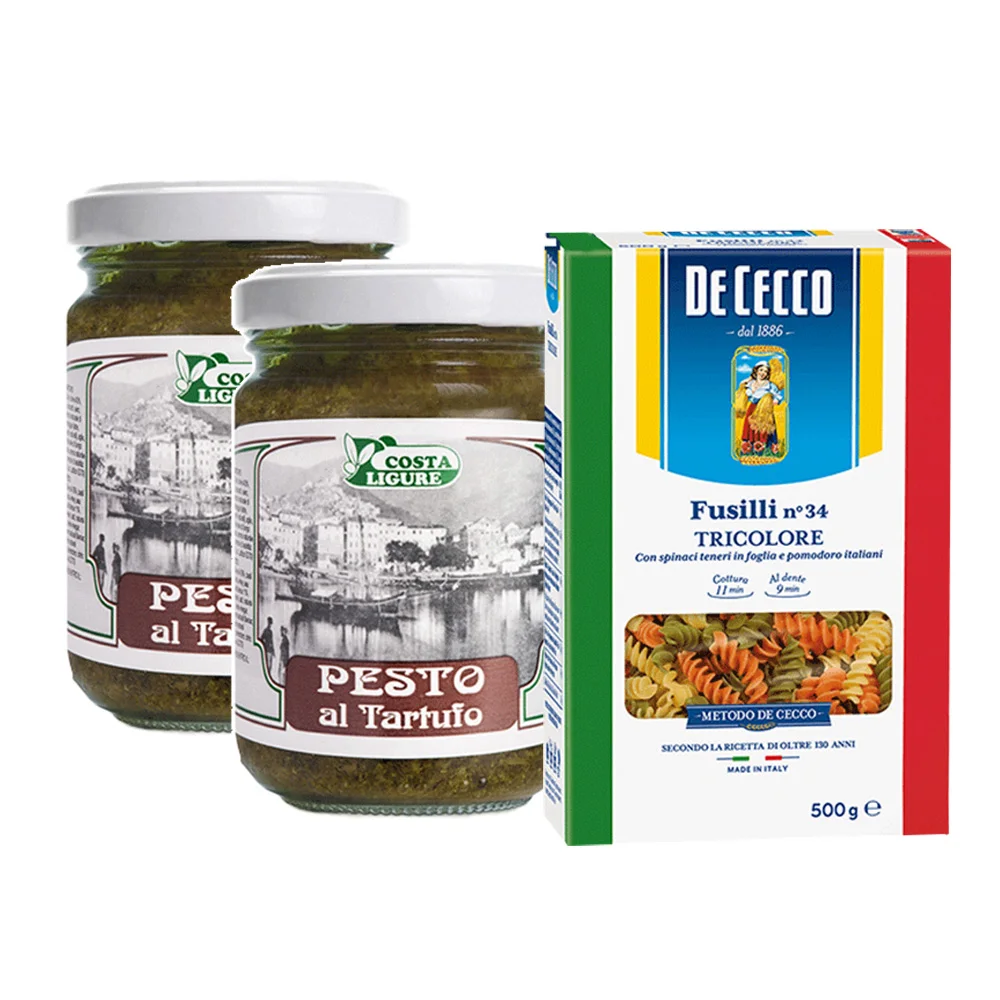 Costa Ricourt Trusle Pesto 90g x 2 pieces + 500g de Czech tricolor Fusili