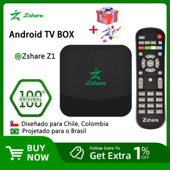 Zshare Z1 Chile TV BOX Android 11 IP Smart Set-Top-TV-Box 2,4G WIFI, 2GB + 16GB, 4K Media Player, für Chile Kolumbien Brasilien Latino