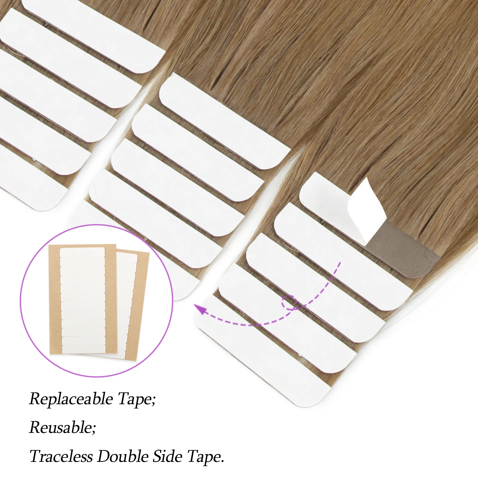 Лента для наращивания волос Sixstarhair, лента для наращивания волос, 50 г, 20 шт., 14 футов, 18 футов, 20 футов, 22 дюйма, настоящие человеческие волосы для женщин