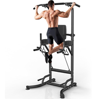 Power Tower Dip Station Pull Up Bar Multi-Function Power Tower Push Up Workout Abdominal Exercise for Home Gym Strength Training