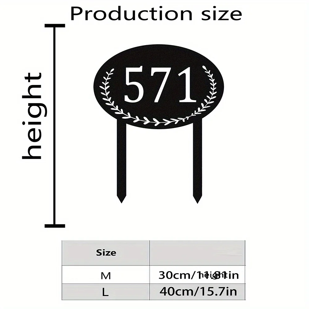 Custom Metal Lawn Address Sign Personalized Yard Stake Driveway House Number Outdoor Garden Decor Plaque