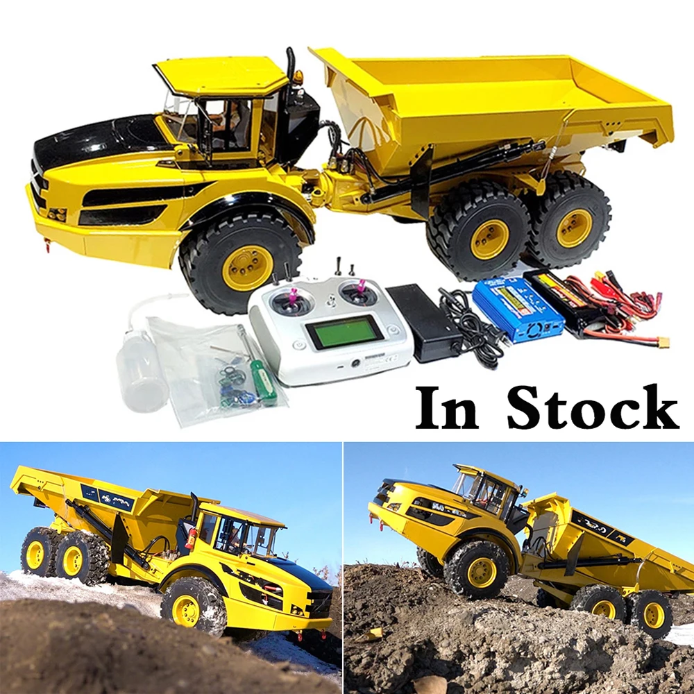 

In Stock 1/14 A40G RC Hydraulic Articulated Truck Metal Dump Truck Model with Sound Light System RC Car Toy