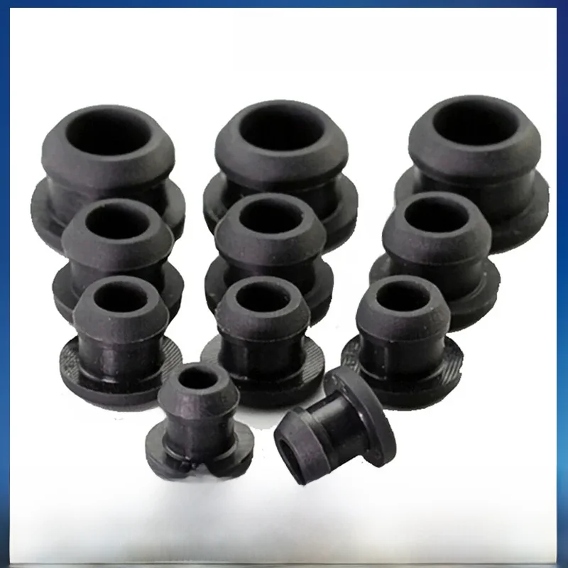 Borracha de Silicone Snap-on Cônico Preto, Tipo T Plug, Blanking End Caps, Inserções de Tubo, Bung
