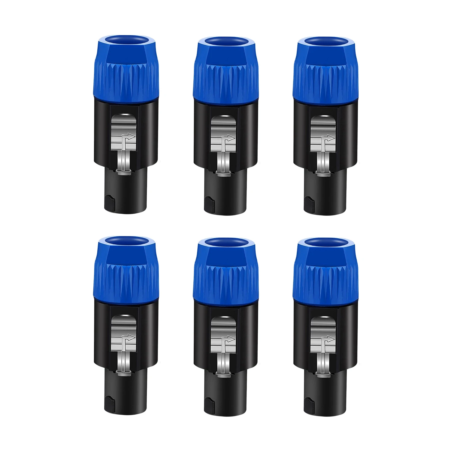 

5 Core Speakon Adapter High Quality Audio Jack Male Audio Pin Speaker Adapter Connector SPKN BLU 6PCS