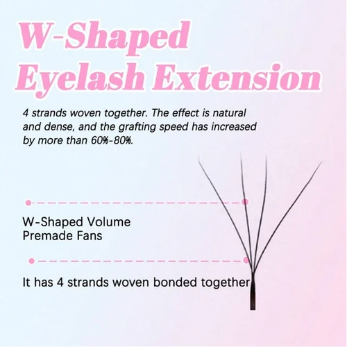 Imagen 2 del producto AGUUD 4DW forma trébol prefabricado floreciente tejido a mano Fans volumen Cachemira extensiones de pestañas finas naturales suaves y ligeras YY pestañas