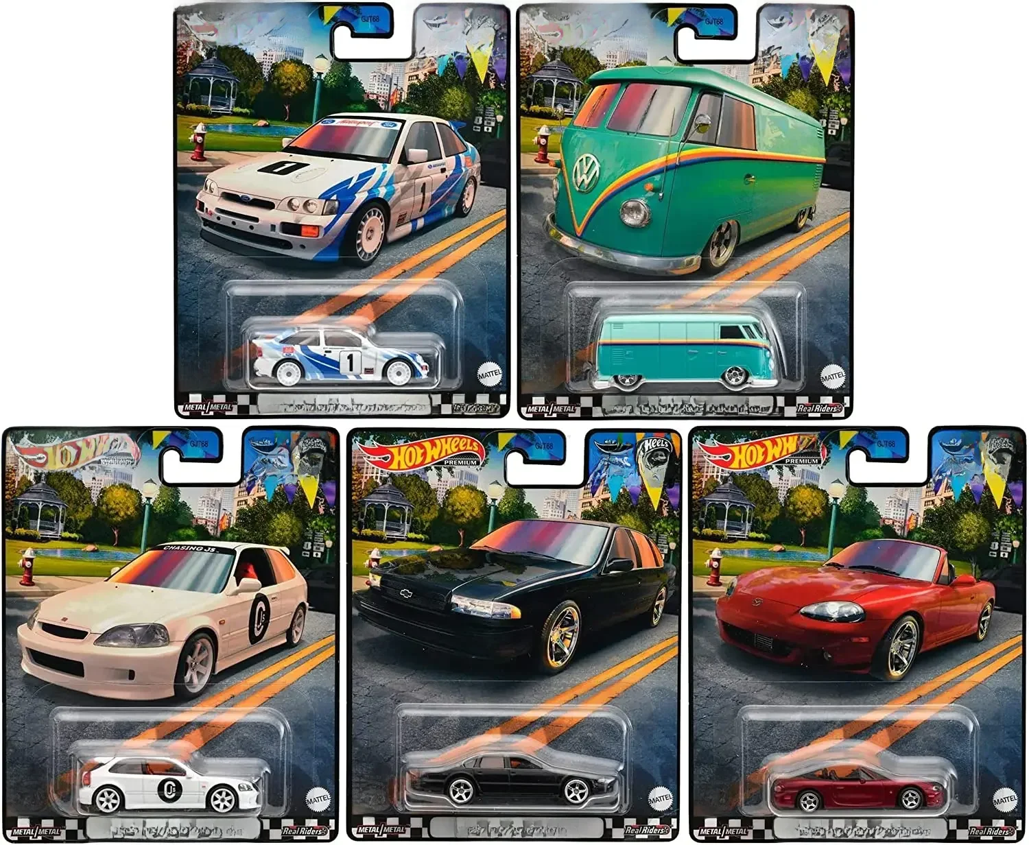 Hot Wheels Boulevard prawdziwe jeźdźcy Premium HONDA CIVIC EK9 VOLKSWAGEN T1 PANEL FORD Diecasts i zabawkowe pojazdy 1/64 Hotwheels prezenty — zdjęcie produktu 7