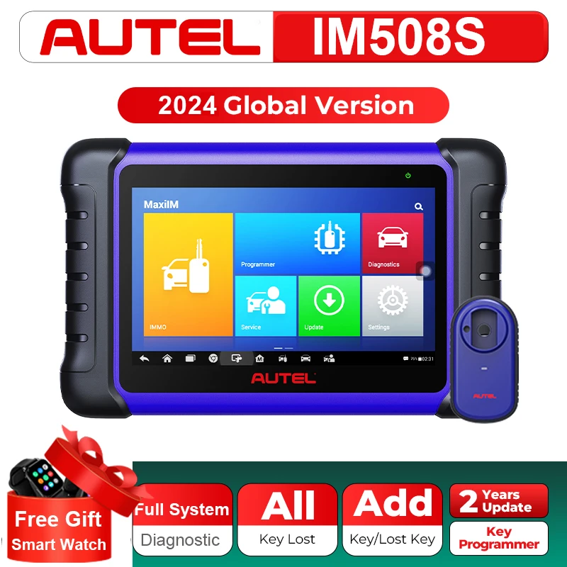 Autel MaxiIM IM508S XP400PRO IMMO 프로그래밍 진단 도구, OBD2 자동차 스캐너, 올인원 키 프로그래머, PK IM608