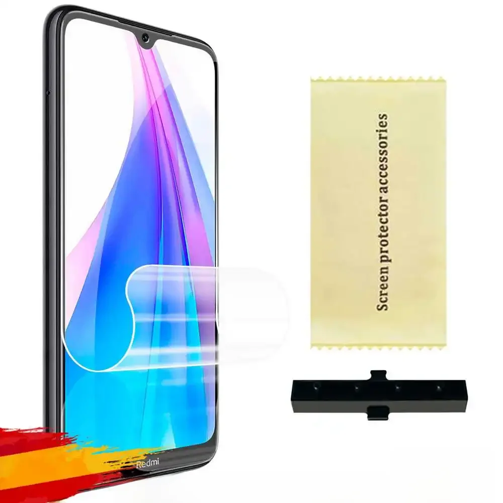 Protetor de tela tpu hydrogel flex film para xiaomi redmi nota 8t cobertura completa clara hd