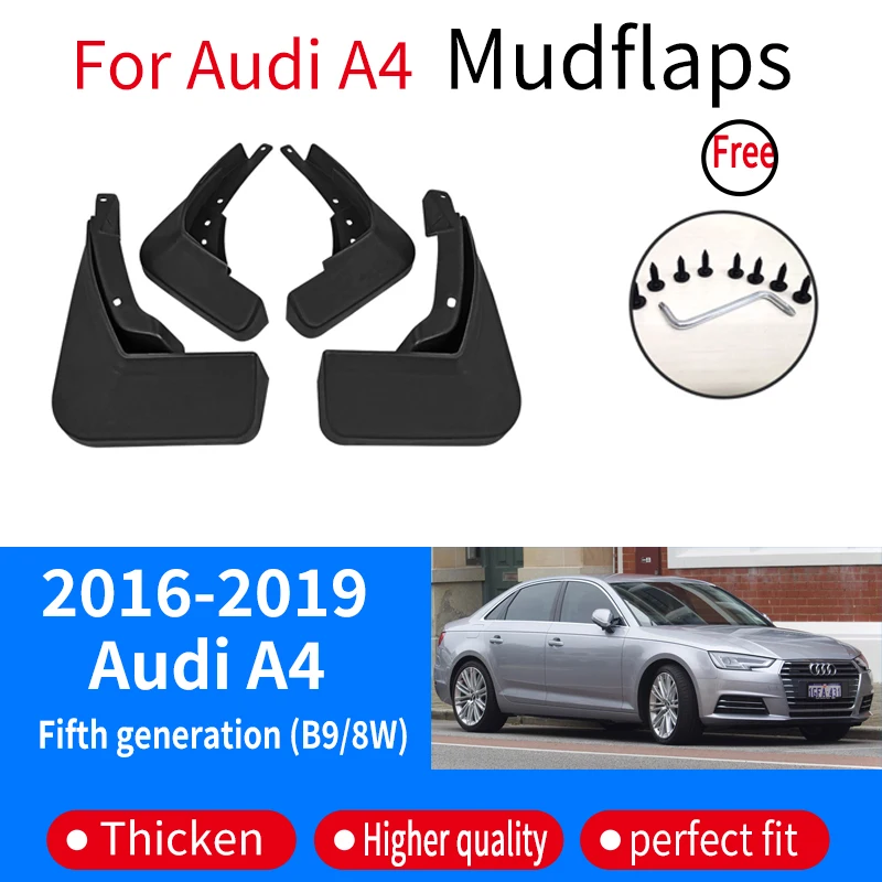 Auto Parts For Audi A4 2016~2019 Fifth generation 8W Fender Lining Car Front Rear Wheel Splash Guard Accessories Mudguard Skin