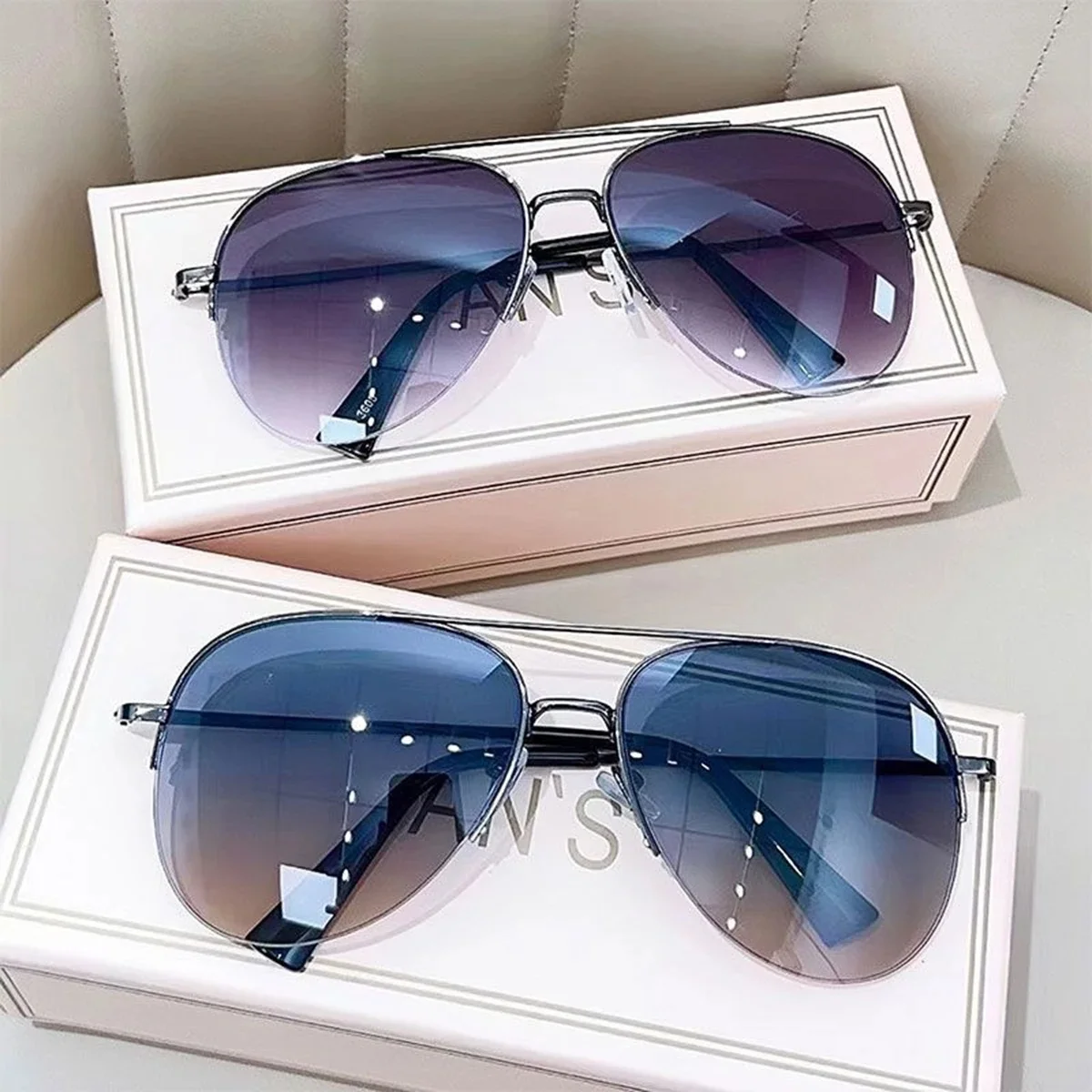 1pc Aviator Fashion Groot gezicht Rijden Rijden Stijlvolle trendy persoonlijkheidszonnebril voor heren - afbeelding 2