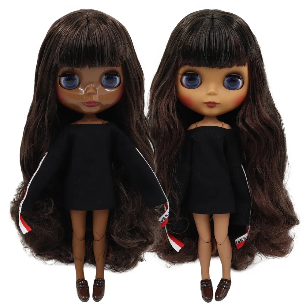 ICY DBS Blyth puppe 1/6 bjd schwarz mix brown haar joint körper 30cm puppe benutzerdefinierte puppe
