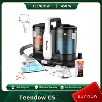 Teendow C5 Washing Vacuum Cleaner Carpet Cleaner, Powerful 450 W Brush Motor Low Noise 1500ml Large Water Tank Capacity Portable