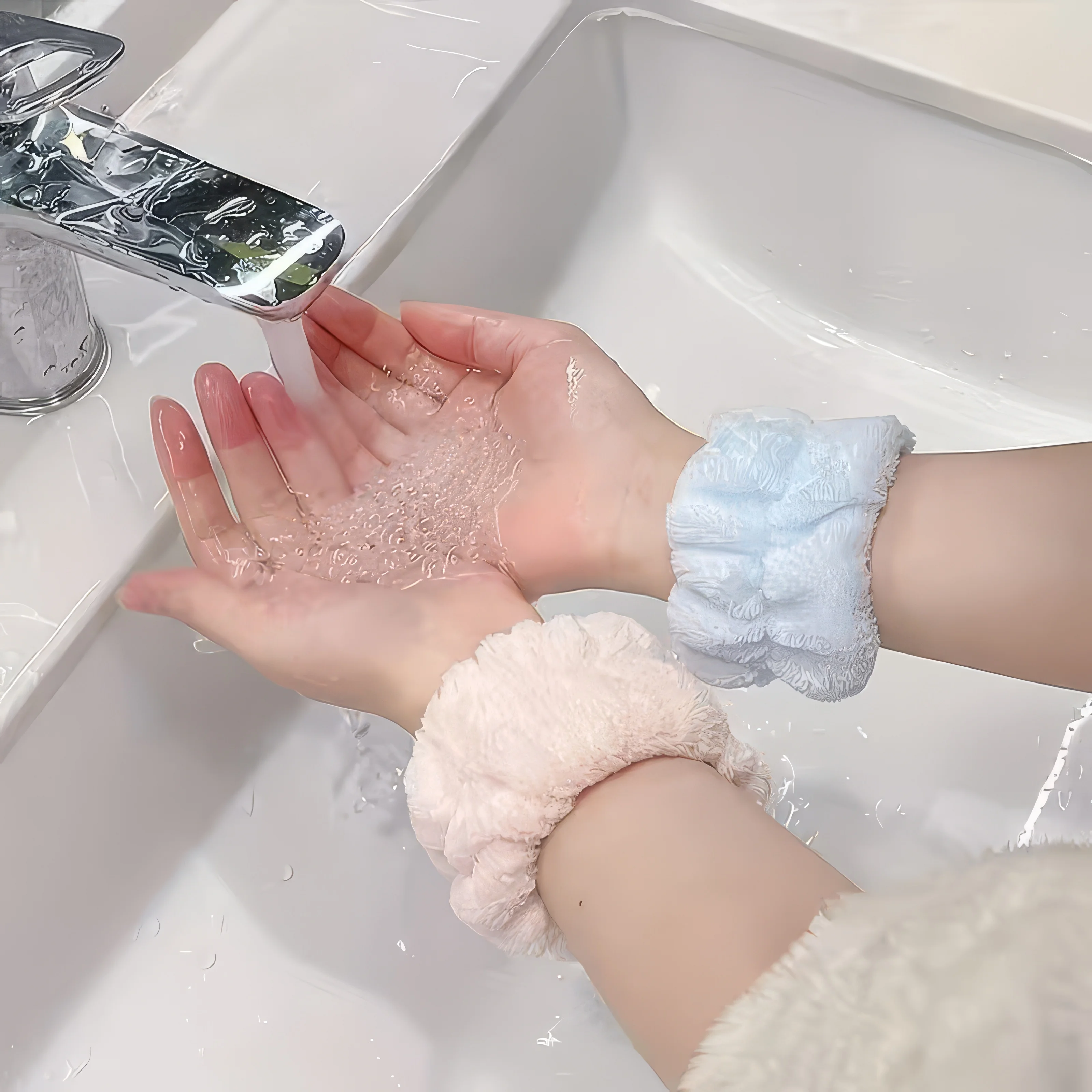 

1 Pair of Soft Wrist Straps for Face Washing, Skin Friendly, Elastic and Comfortable, Daily Face Washing and Skincare Products