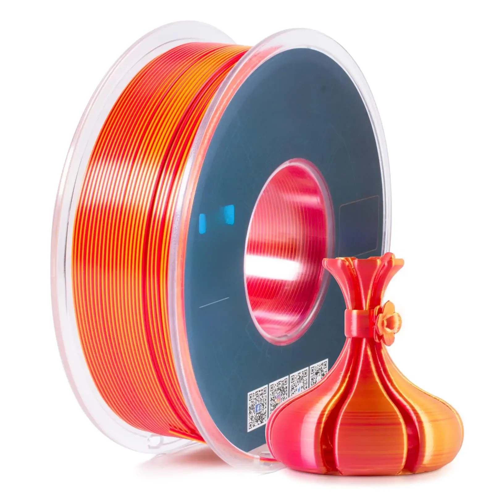 Geeetech Zweifarbiges BiColor Seide PLA Filament, 3D-Filament 1,75 mm 1KG Spule (+/-0,03mm) Vakuumverpackung