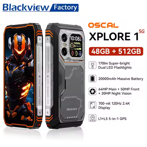 Blackview XPLORE 1 Rugged Phone 6.78'' 2.4K Displa...