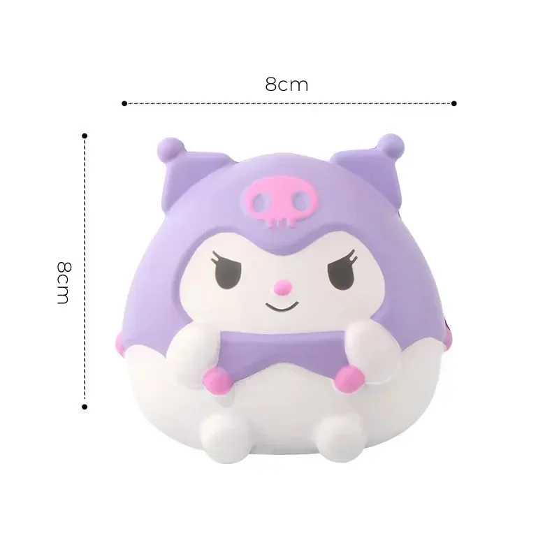 Kawaii Melody Decompression Kuromi Stress Relief Squishy Anime Cartoon Decorations Accessories Children Pinch Healing Toys Gifts