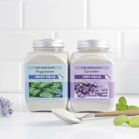 더허브샵 마사지 미용소금 450g 족욕