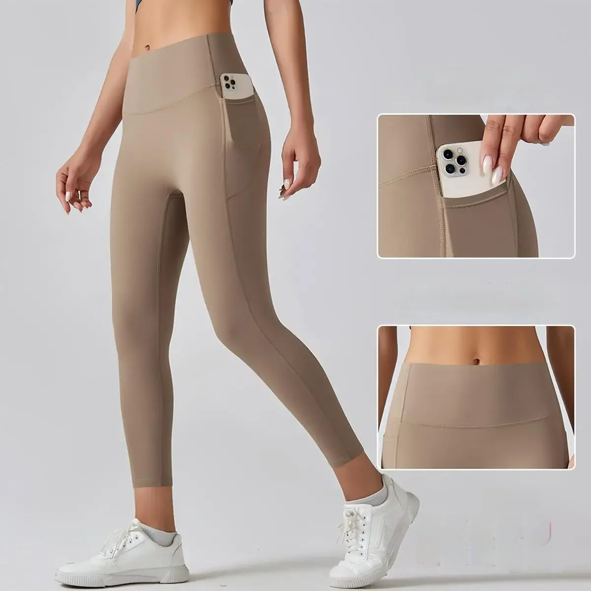 Women Leggings With Pockets Yoga Pants Gym Leggings Sport Women Fitness High Waist Female Legging Tummy Control Running Training