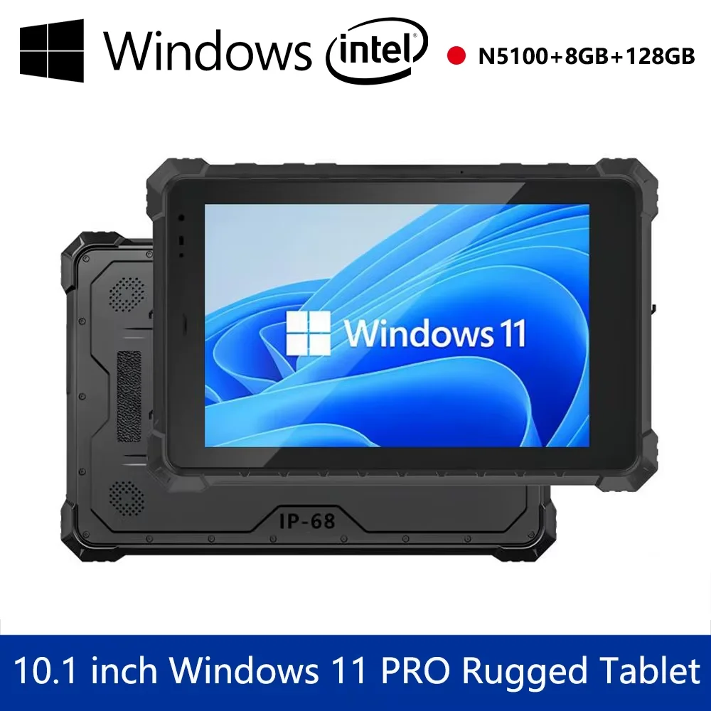 

10 inch windows 11 PRO IP68 Rugged Tablet PC Terminal RJ45 RS232 Waterproof Tablet optional 2D scanner