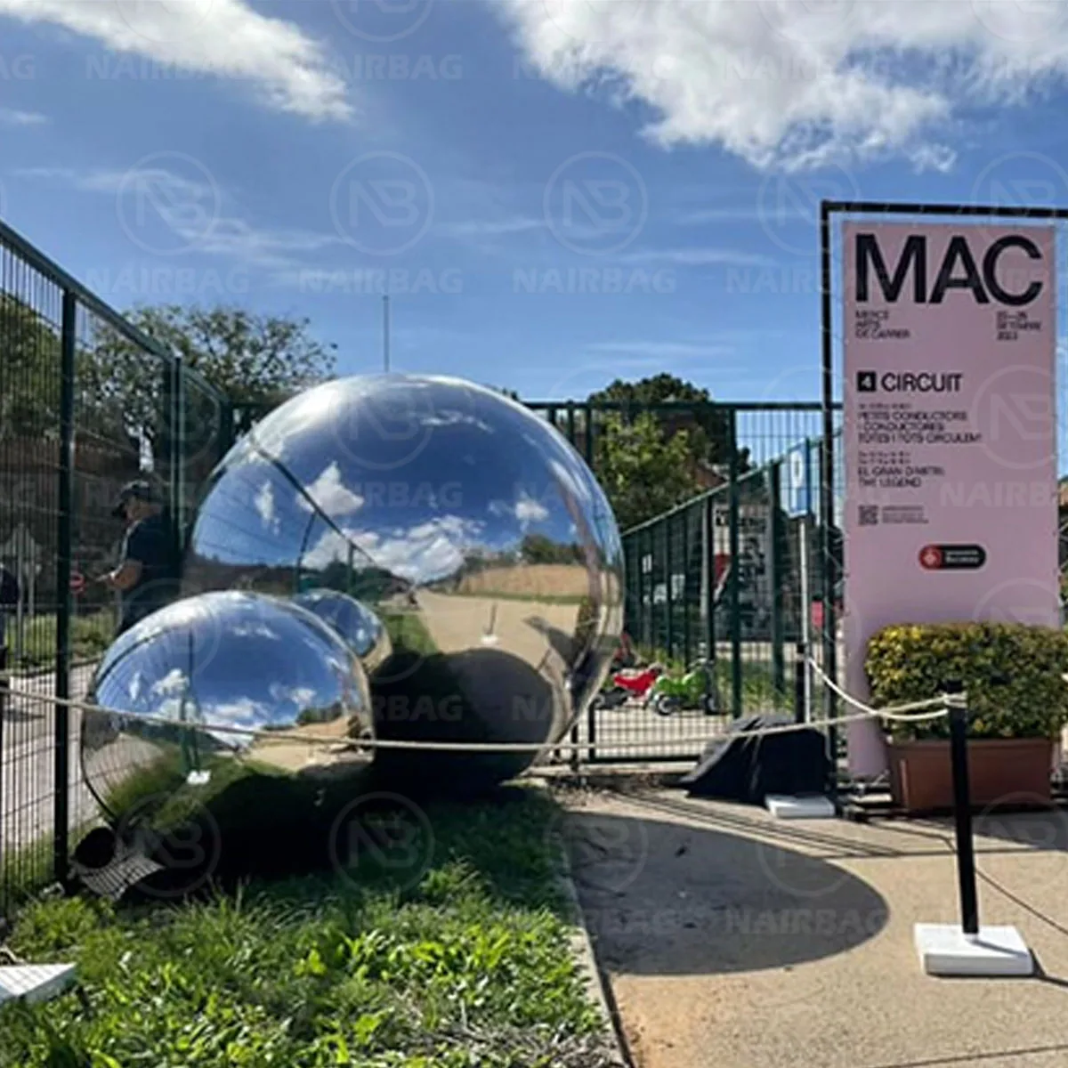 Boule miroir gonflable réfléchissante en PVC, pour fête de mariage, usage Commercial, boule Disco gonflable décorative pour cour de vacances en plein air brillante