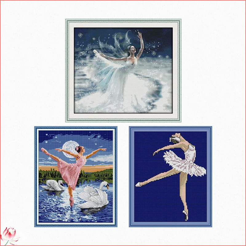 Ballerina Series Cross stitch kits 11ct 14ct Counted printing Patterns Canvas Embroidery Kit DMC line number DIY Needlework set