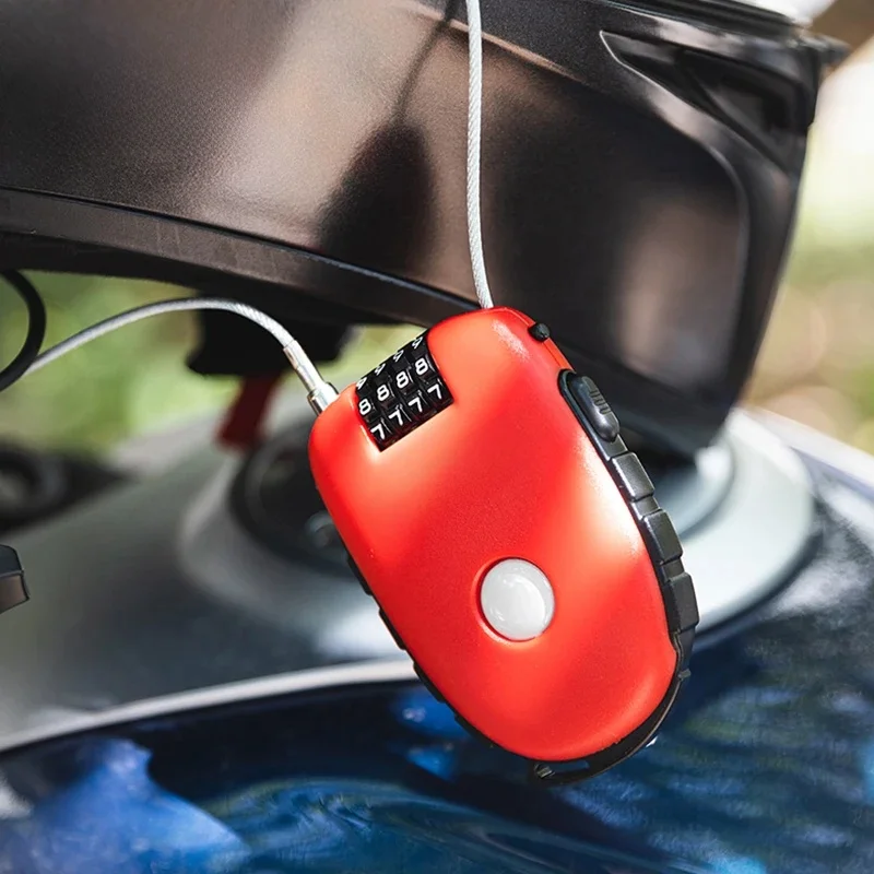 AliExpress ROCKBROS Telescopic Bicycle Lock Anti-theft bike Lock Cable Helmet Lock Chain Backpack Cycling Password Lock Bike Accessories