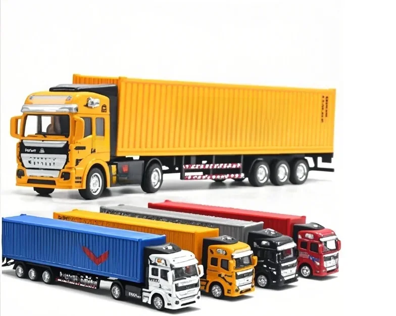 Camion conteneur de grande taille, jouet à remonter amovible, cadeau pour enfants, 1/48