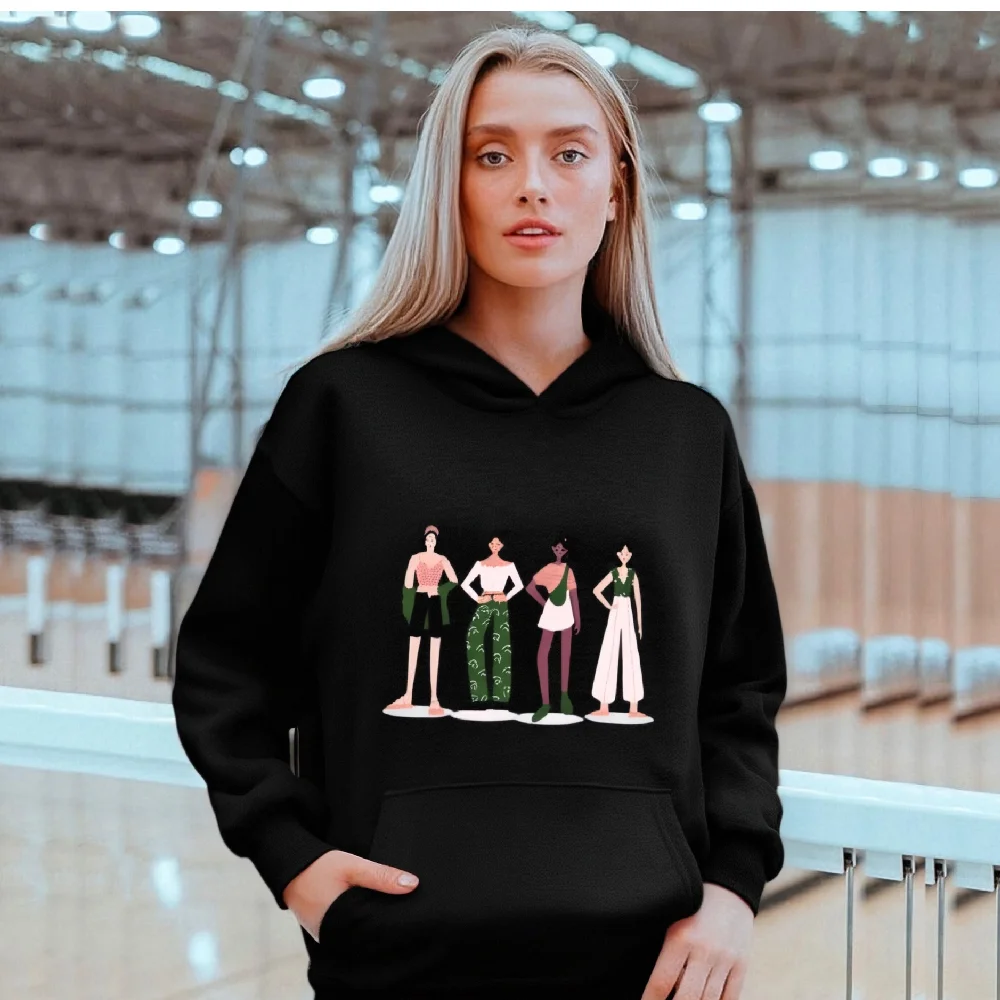 

Толстовки женские в американском стиле Y2K с графическим рисунком, уличная мода, женский свитер, комфортный повседневный свободный крой, унисекс, зима