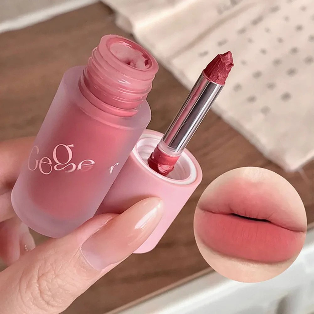 Crème multi-usage lisse Gege Bear, expansion de la couleur, blush, ne se décolore pas facilement, fini mat velours, brillant à lèvres nude