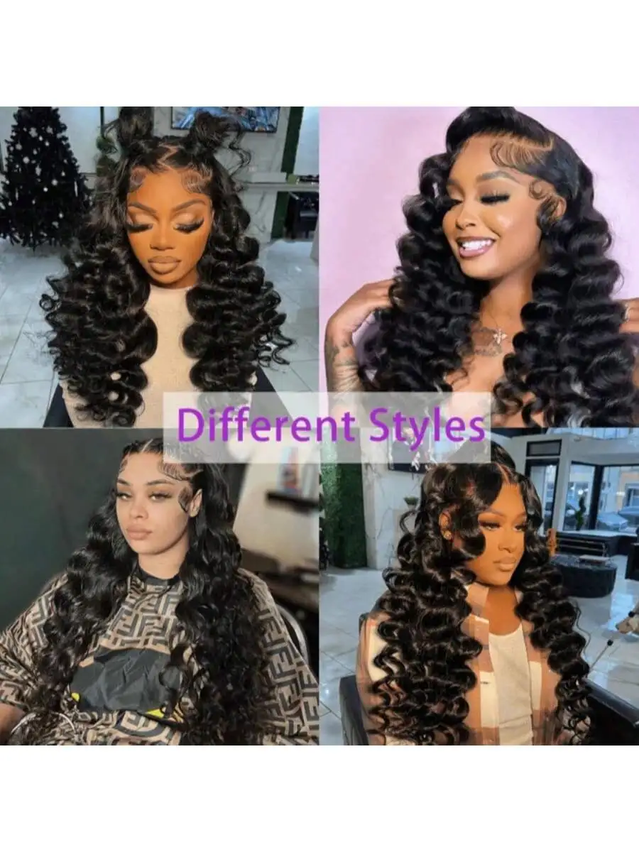 22 Inch 13x6 Loose Wave HD Lace Front Wigs Human Hair 200 Density Human Hair Loose Deep Wave Wig Human Hair Pre Plucked