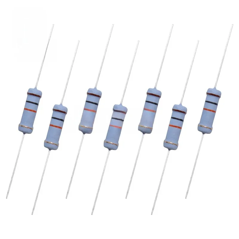 Résistance à film d'oxyde métallique 2W, 20 pièces, 5% 1R ~ 10M 100R 220R 330R 1K 2.2K 3.3K 4.7K 10K 22K 47K 100K 1M 100 220 330 ohm, Film de carbone