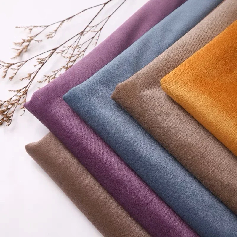 1/3/5M 14 Kleuren Fluwelen Stof DIY Voor Naaien Thuis Textiel Kleding Sierkussen Cover Sofa gordijn Decoratie Achtergrond Fluwelen - afbeelding 2