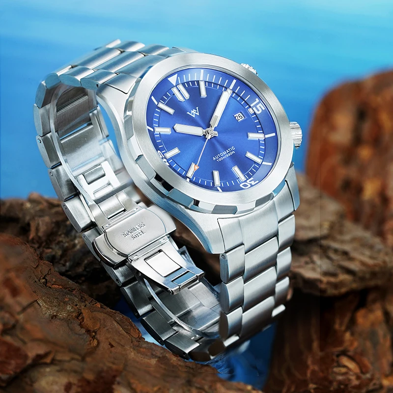 WM Watch Men Automatic Mechanical Watch Miyota8215 Sapphire AR Coated 100M Waterproof Man Business Welly Merck Watches 199M-WM