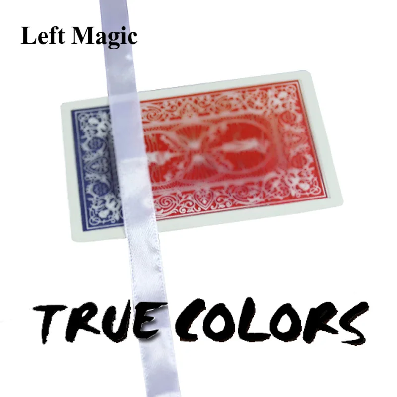 Trucos de magia de colores reales, cartas azules a Rojas, cambio de Color en la parte trasera, baraja de cerca, mago mágico, ilusiones, accesorios