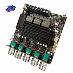 ZK-APTX1 Subwoofer Amplifier Board  Bluetooth 2.1-Compatible 100Wx2+200W Channel Power Audio Stereo Bass AMP QCC3034+TPA3221