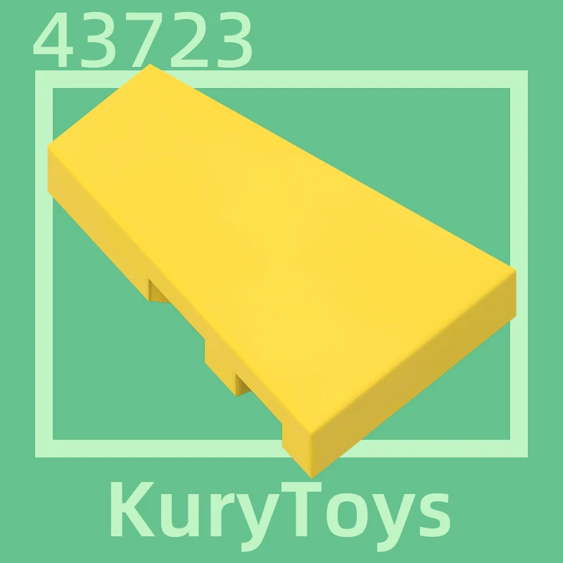 Kury Toys DIY MOC For 43723-Tile 10pcs Building block parts For Wedge, Tile 3 x 2 Left