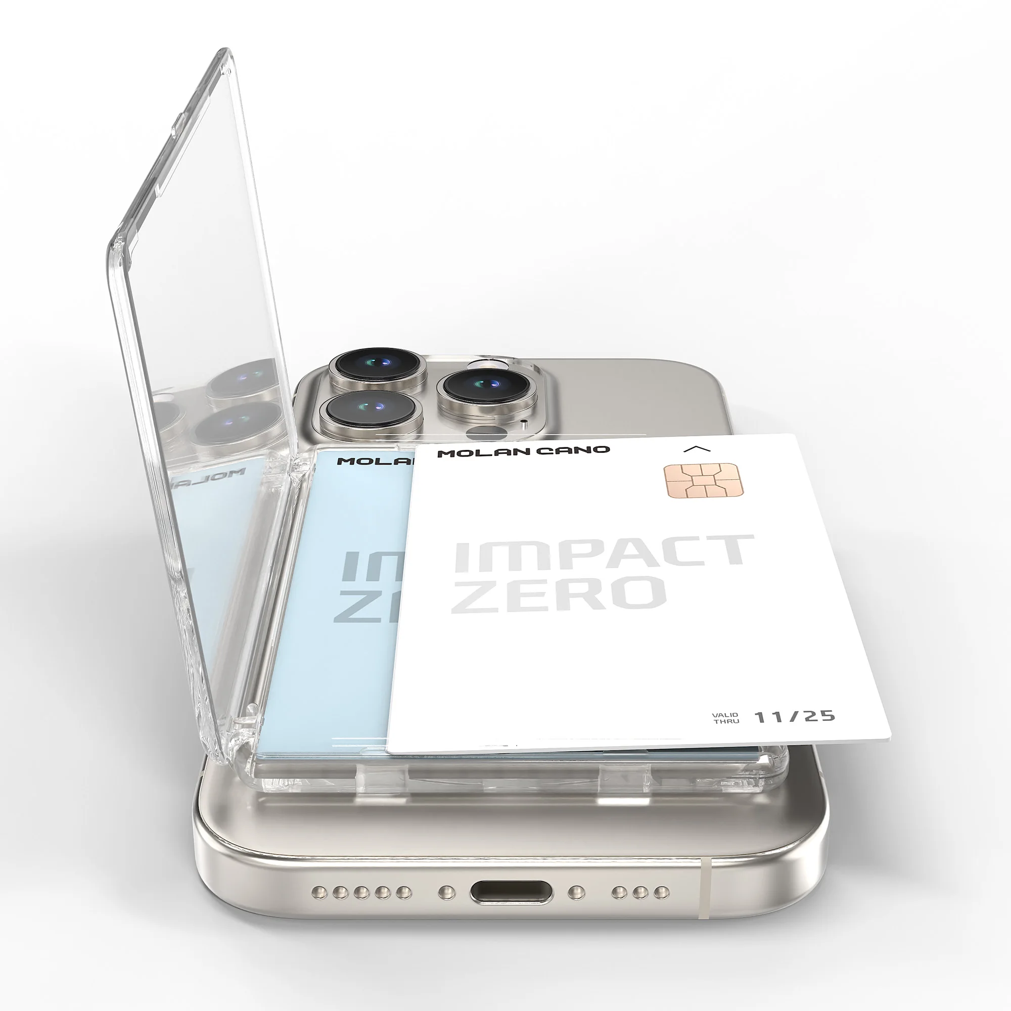 아이폰 갤럭시 마그네틱 맥세이프 호환 카드지갑 2장 수납 투명 카드포켓 - 2