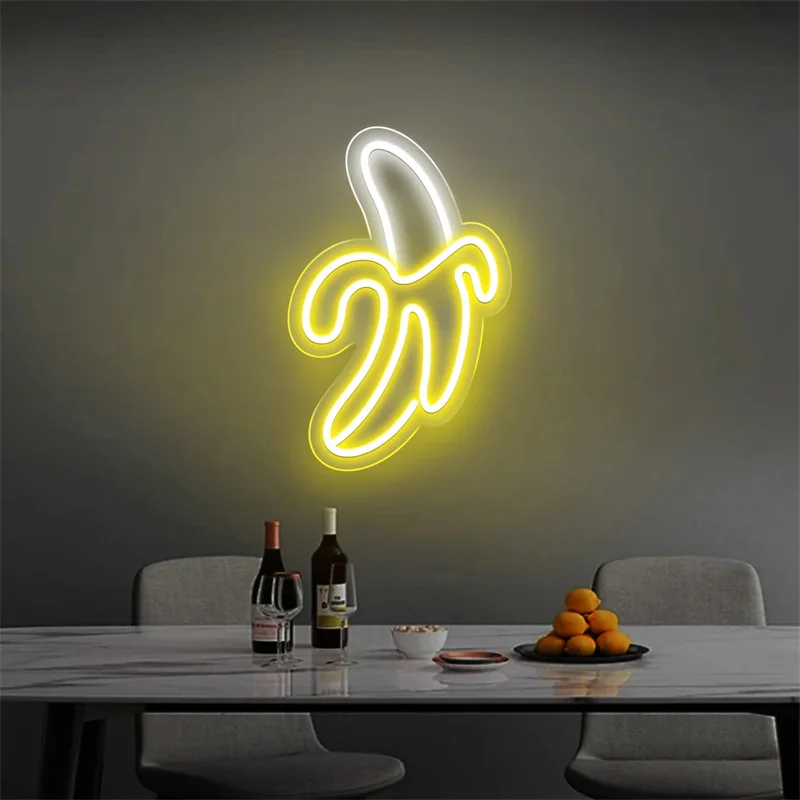 

Banana Neon Signs,Banana LED Neon Lights for Wall Decor, Neon Signs for Christmas,Birthday Party, Kids Living Room,Home Decor