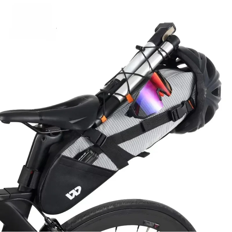 AliExpress West Biking WEST BIKING Bicycle Saddle Bag 10L Foldable Under Seat Bike Bag 100% Waterproof Tools Pannier MTB Road Cycling Tail Rear Bag