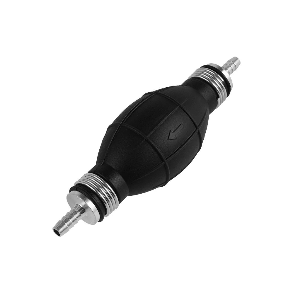 6mm/8mm/10mm/12mm  Rubber Metal Fuel Primer Bulb Hand Pump Diesel Petrol Gas Priming Non Return Valve Car Black Replacement