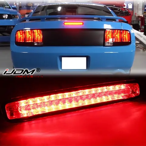 IJDM 자동차는 포드 머스탱 용 12V를 주도했습니다. 슈퍼 브라이트 16-LED 3030 칩 2005-2009 포드 머스탱 레드 LED 용 세 번째 제 3 브레이크 라이트