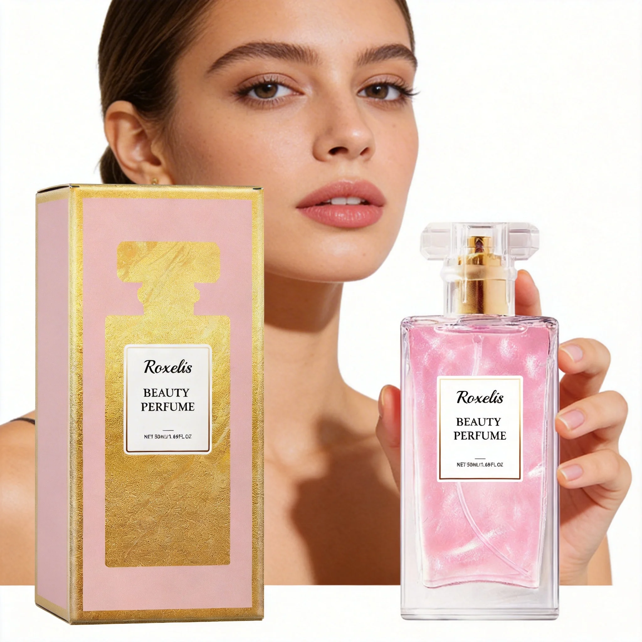 

ROXELIS 50ML Beauty Perfume Light Natural Floral Fragrance Lasting Elegant Scent For Women Romantic Dating Working Daily Use