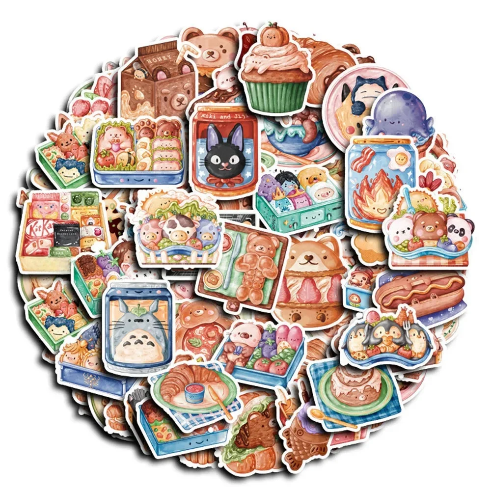 AliExpress NONE 95PCS Original Cartoon Teddy Bears Cute Snacks Graffiti Stickers for Bicycle Hand Account Pencil Case Decals