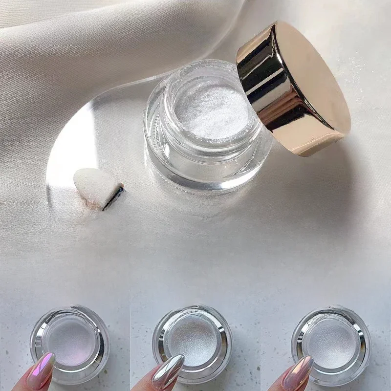 Światło księżyca perła magiczny proszek lustrzany Aurora paznokcie proszek brokatowy pył Chrome DIY Aurora Manicure pył zdobienie paznokci dekoracje — zdjęcie 2