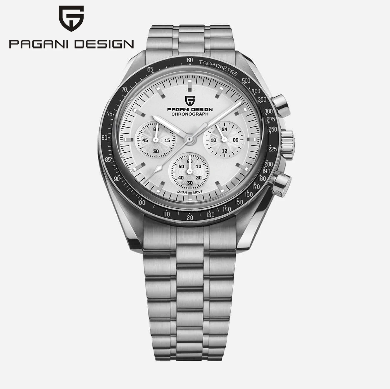 PAGANI DESIGN New Men's Watches Luxury Quartz Moon Watch For Men Sport Chronograph 100M Waterproof Sapphire crystal Wrist watch