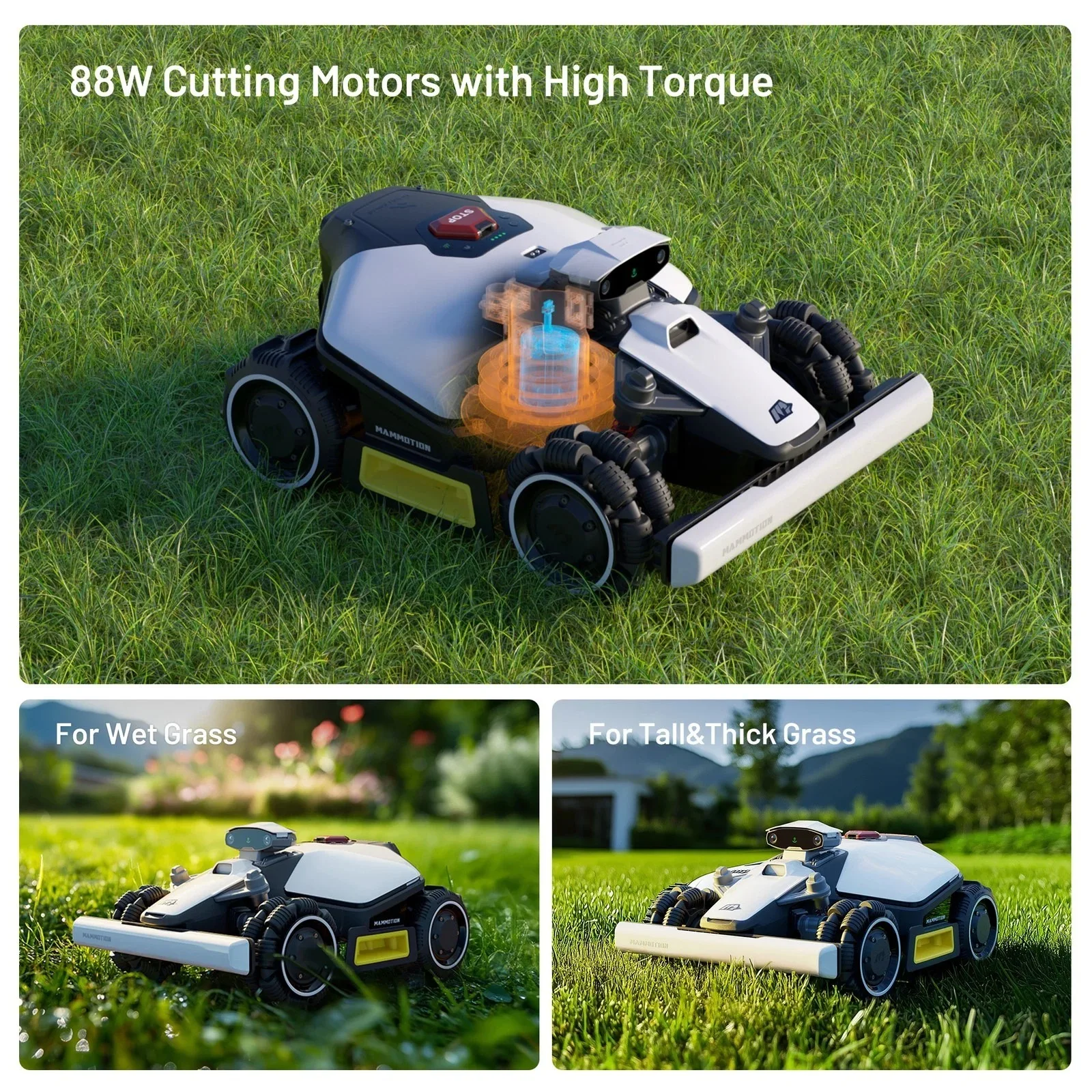 New Lubas Industrial Grade Mini 1500H 4WD Robotic Lawn Mower Perimeter-Wire-Free Smart Robot 0.37 Acre 80% Slope 3-Year Warranty